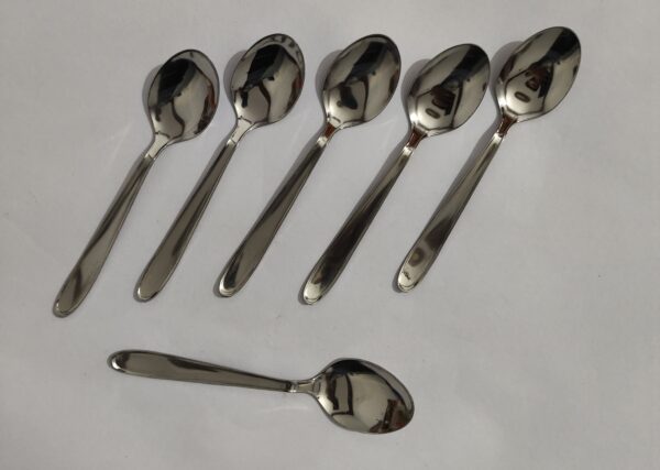Premium Stainless Steel Spoons Set – Pack of 6 - Image 2