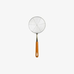 Premium Stainless Steel Skimmer with Wooden Handle