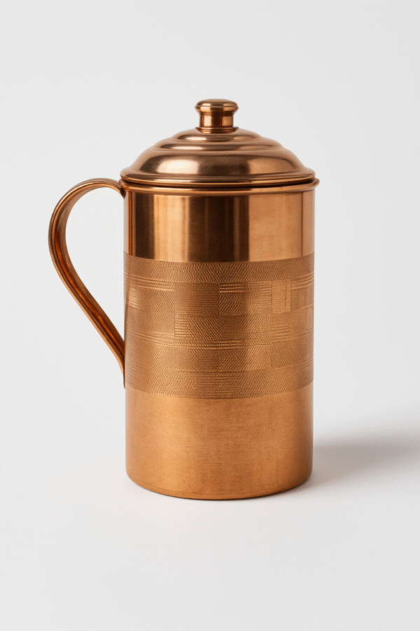 Premium Pure Copper Water Jug with Handle - Image 2
