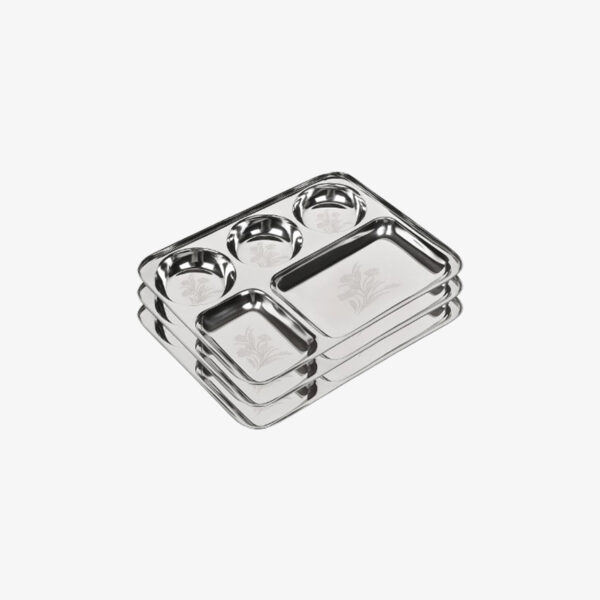 Premium Stainless Steel Partition Thali Plates