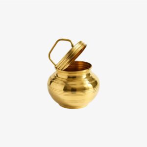 Premium Brass Water Pot Kalash for Puja